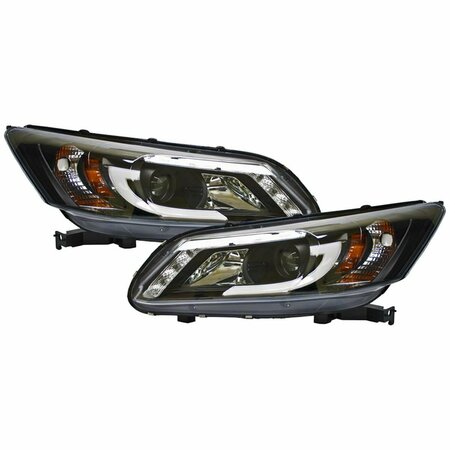 IN PRO CAR WEAR Accord 2013 - 2015 Head Lamps with Projector, Black CWS-718B2